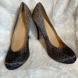 Talbots Black & Gray Cheetah Heels - Size 9AA